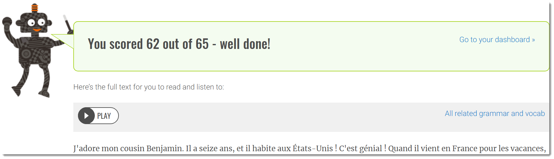 French writing challenges