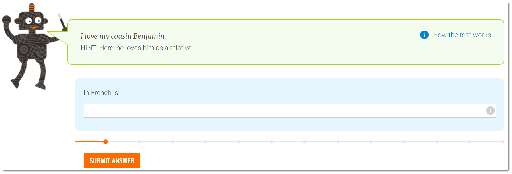 French writing challenge