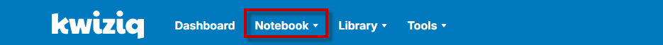 View Kwiziq Notebook
